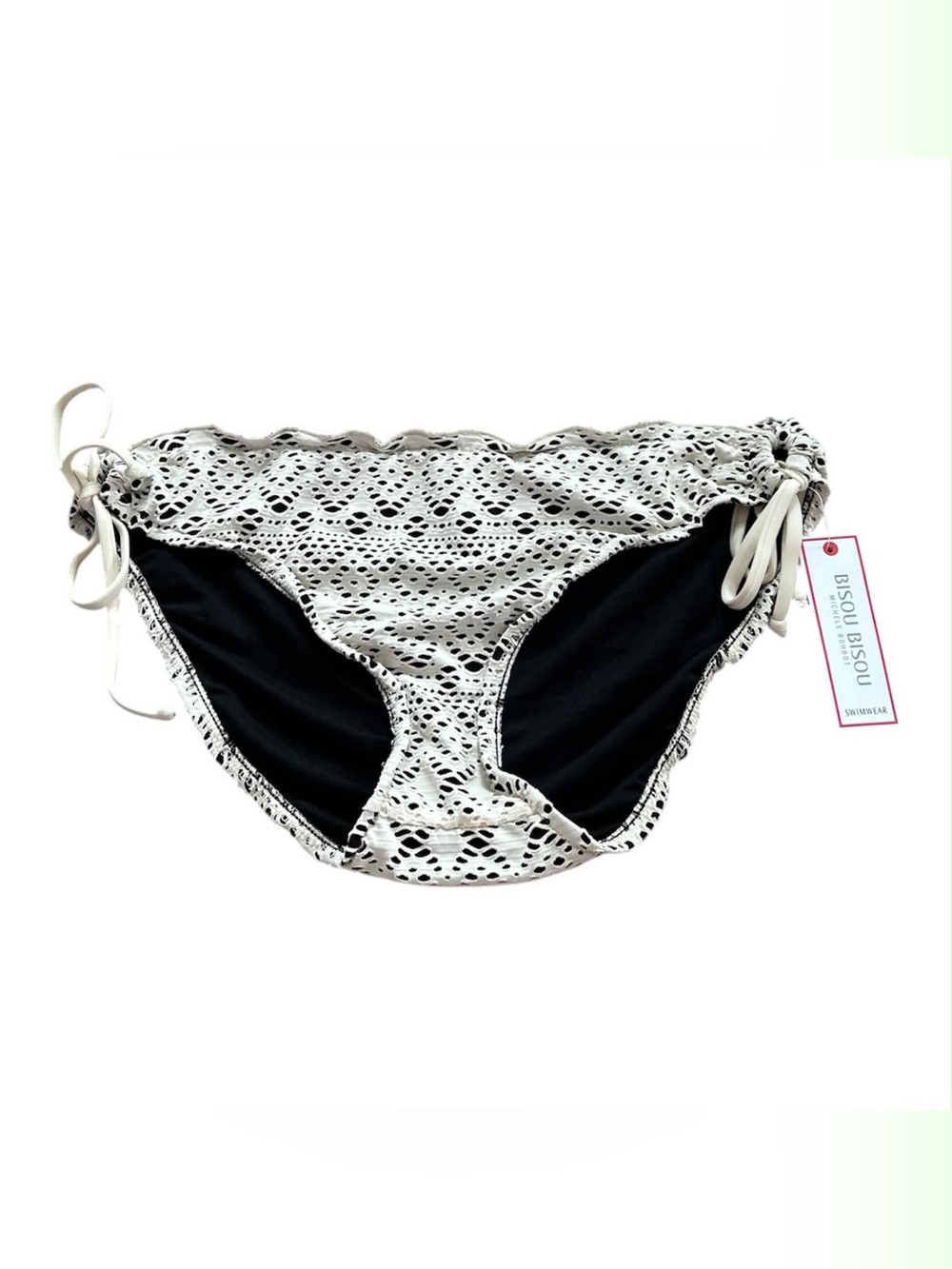 Bisou Bisou White Eyelet Lace Bikini Bottoms